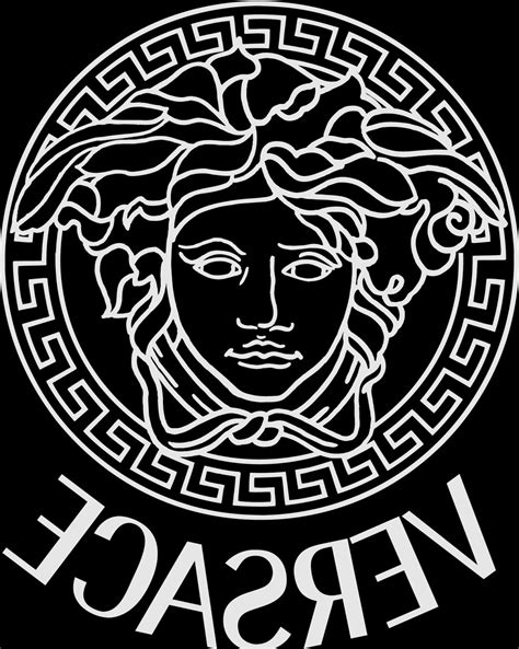 logo von versace|Versace logo black and white.